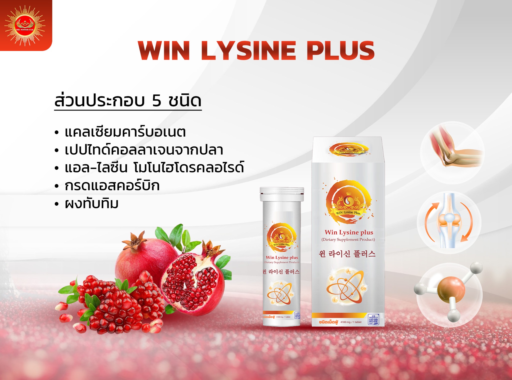 ส่วนประกอบ WIN LYSINE PLUS